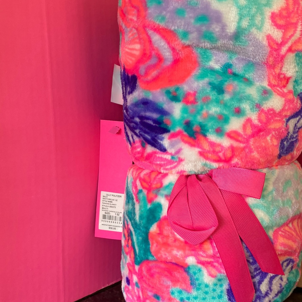 Lilly Pulitzer Multi-Color Plush Blanket